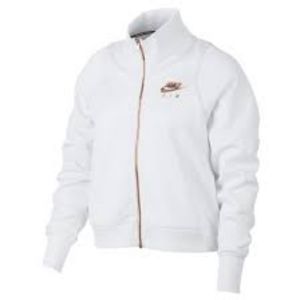 Off white Nike Air Track Jacket XL rose, gold, zipper, and logo